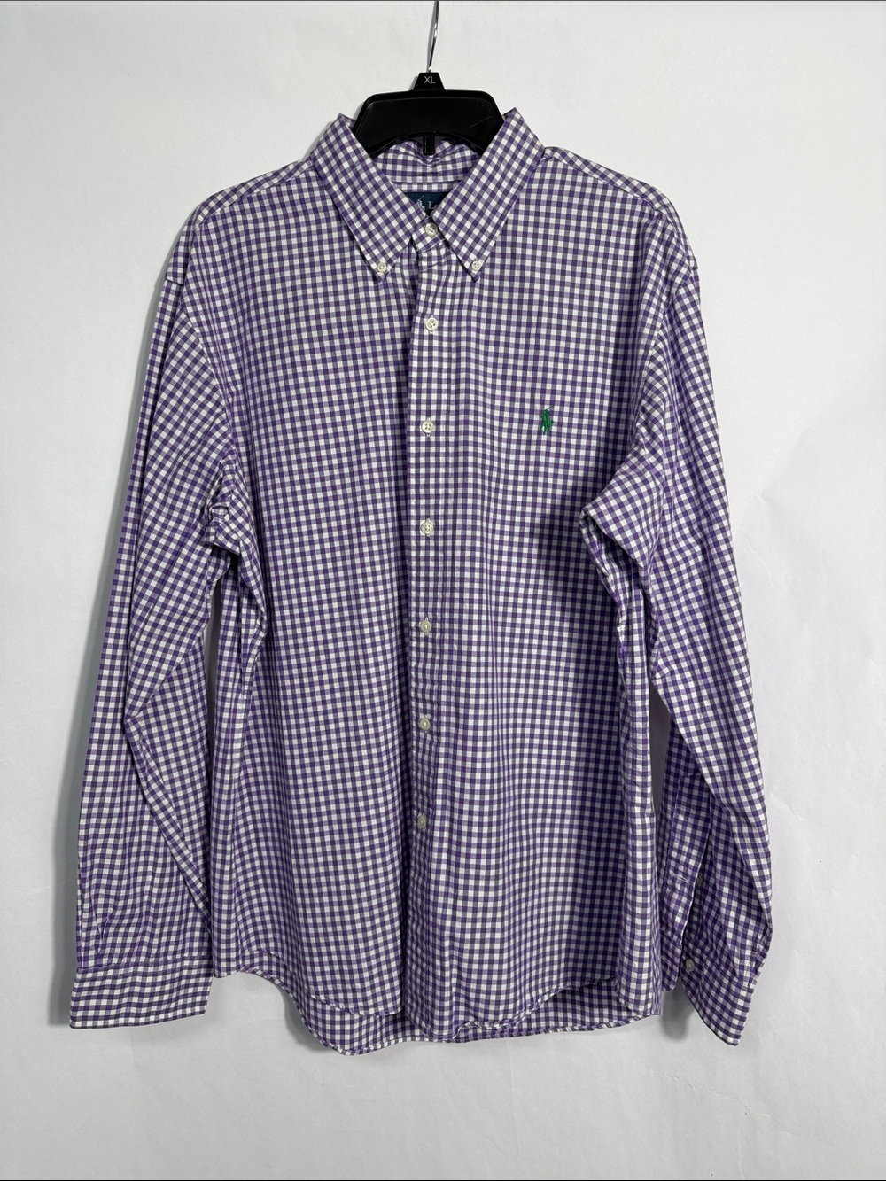 Ralph‎ Lauren Custom Fit Button-Down Purple Gingham XL